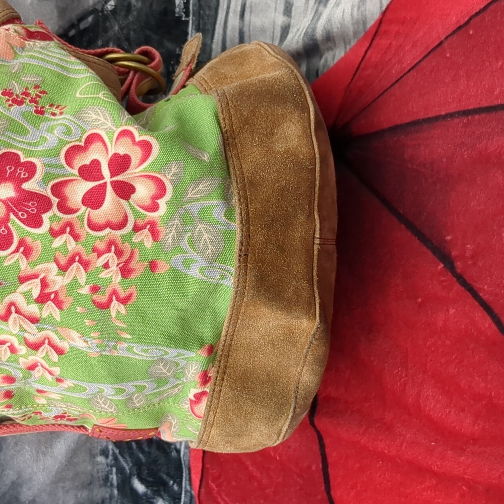 Lucky Brand! Floral suede Bohemian bag - Picture 4 of 16